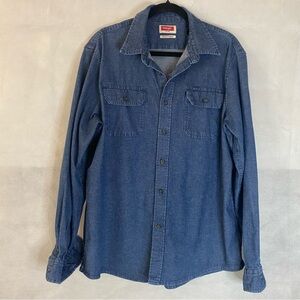Men's Wrangler Blue Denim Shirt